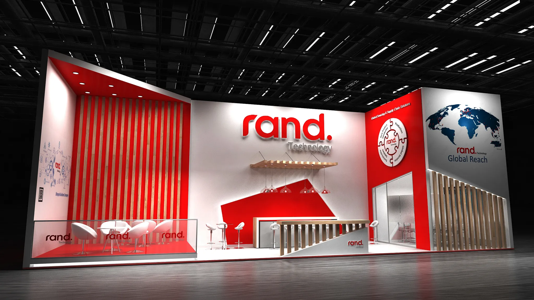 20x40 Inline booth design by Reaction Space